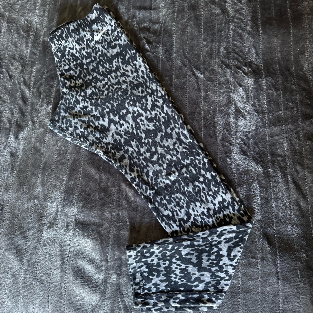 Black and Grey Camo Print Nike Leggings